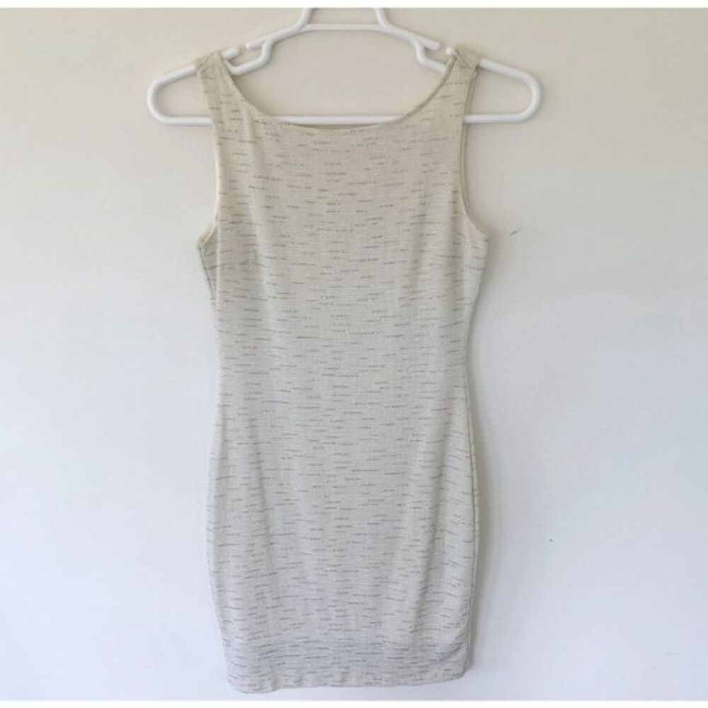 Koton Mini Bodycon Fitted Dress White Silver Glitter Party Wear, Wedding Dress